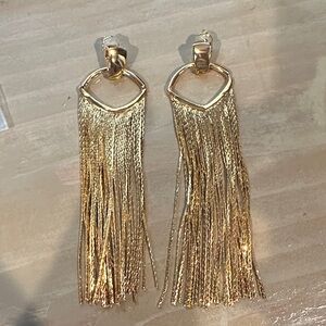 Elegant Gold Tassel Earrings